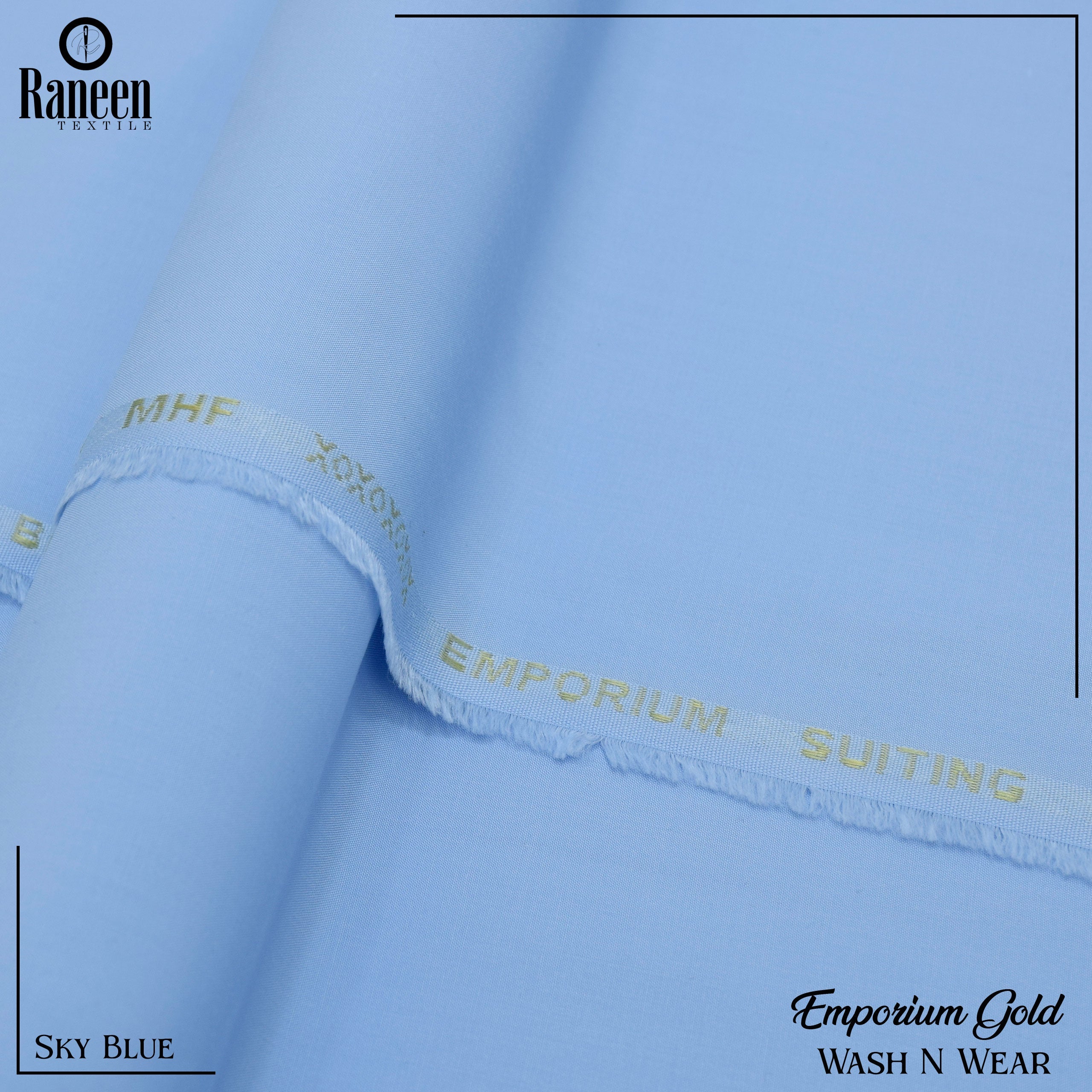 Unstitched Rikan Brown Emporium Gold Wash N Wear