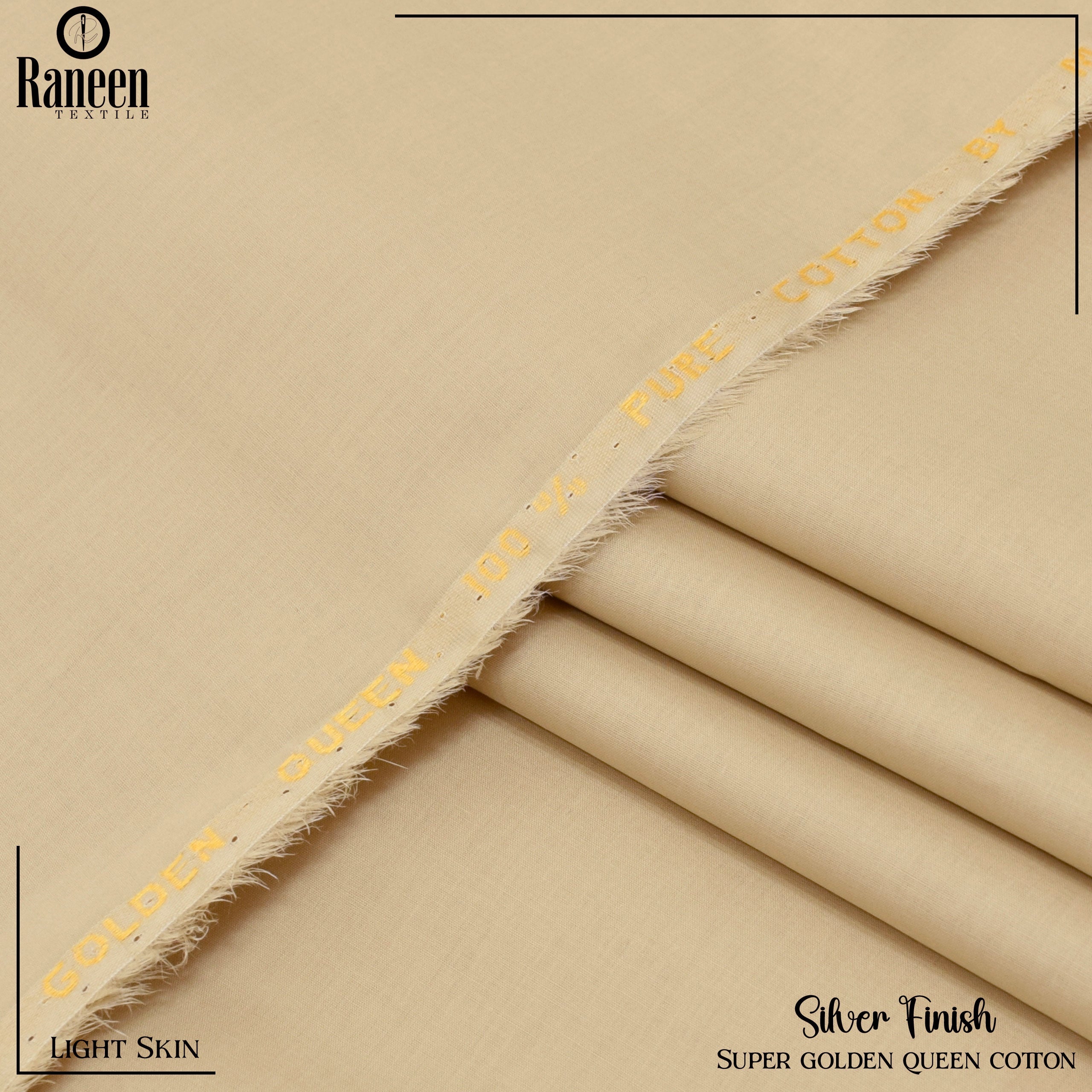 Silver Touch Super Golden Queen Cotton Fabric - Light Skin
