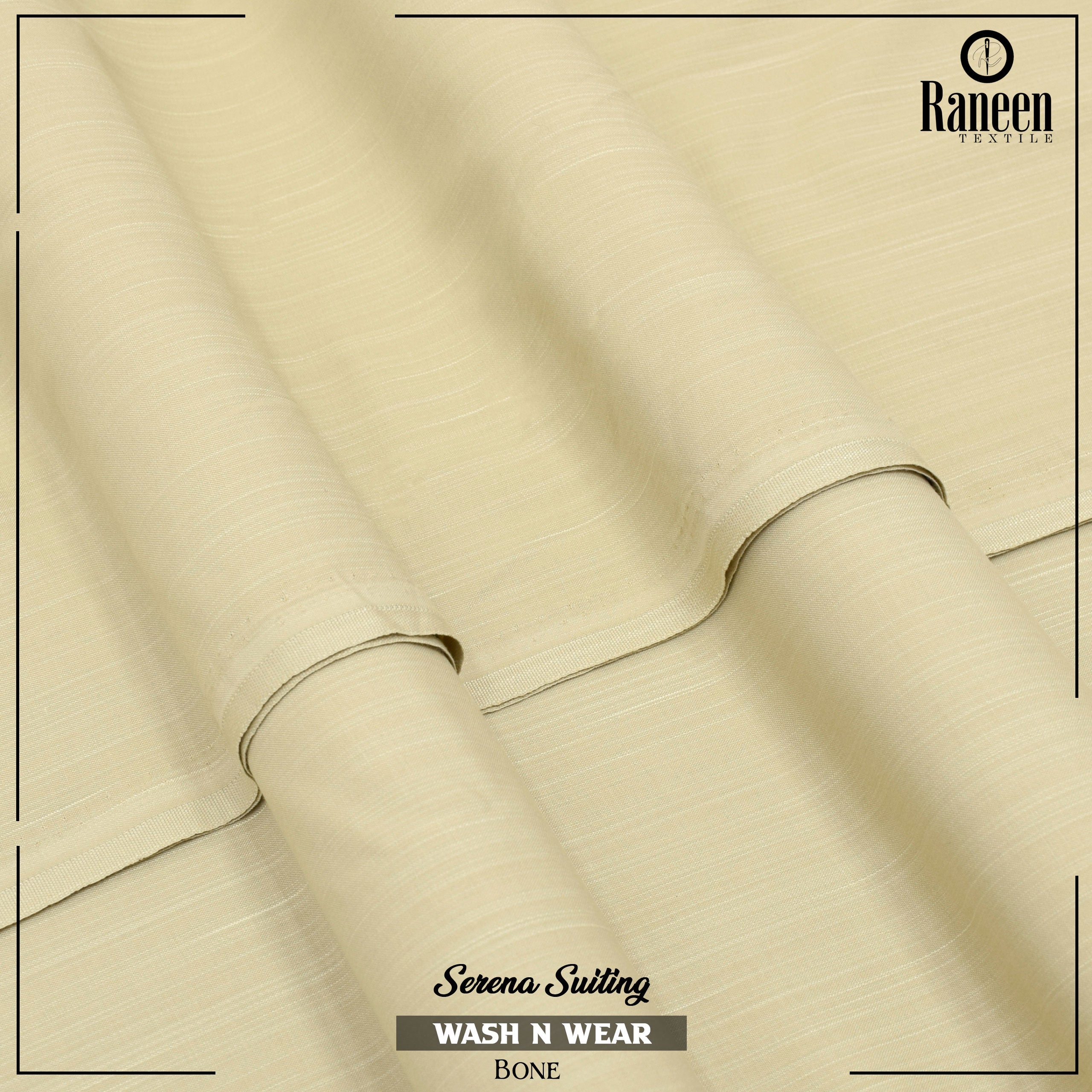 Bone Serene Suiting Wash N Wear Fabric
