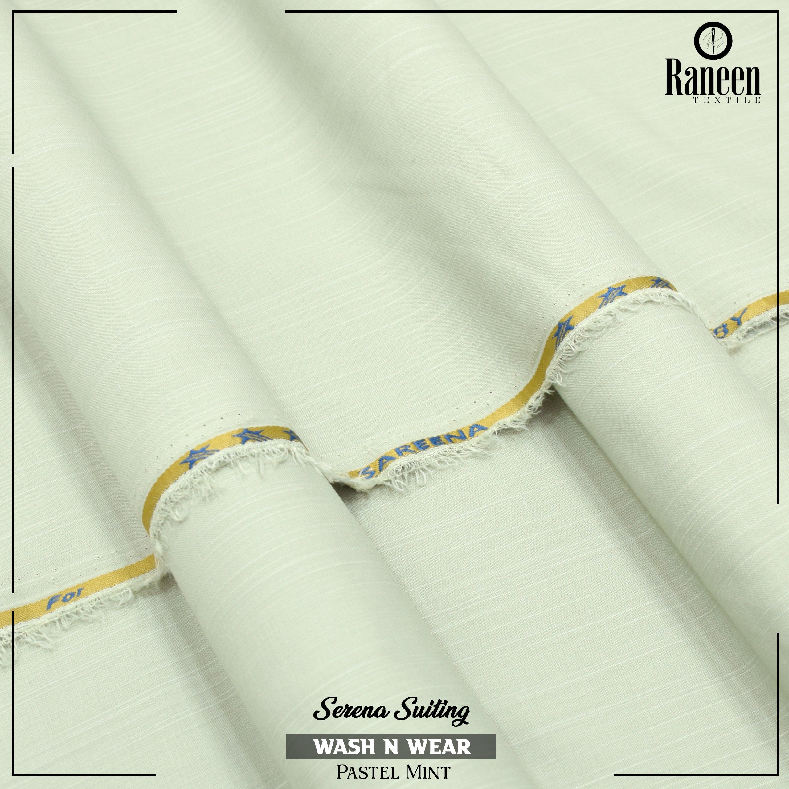 Pastel Mint Serene Suiting Wash N Wear Fabric