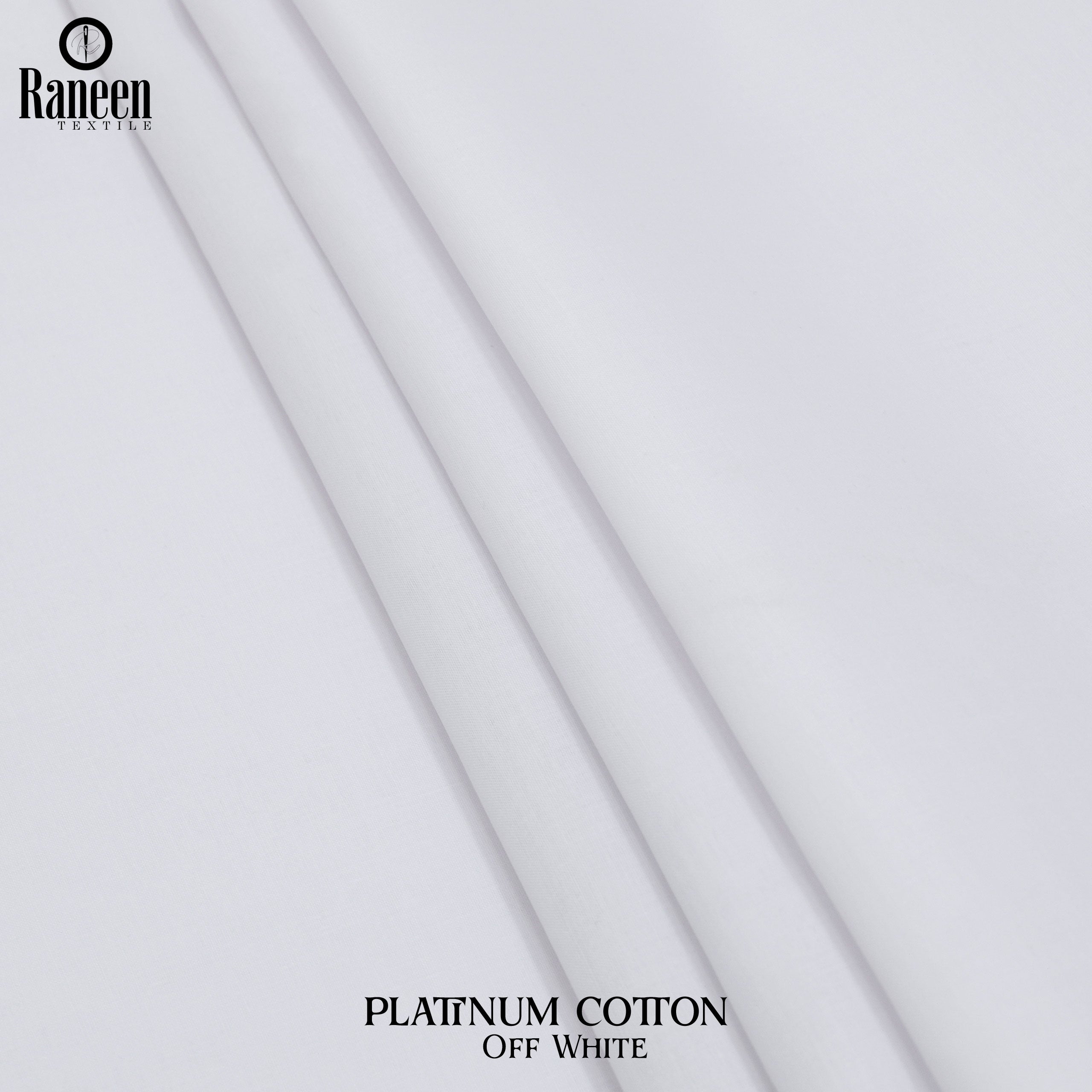 Unstitched Off White Platinum Cotton Suit