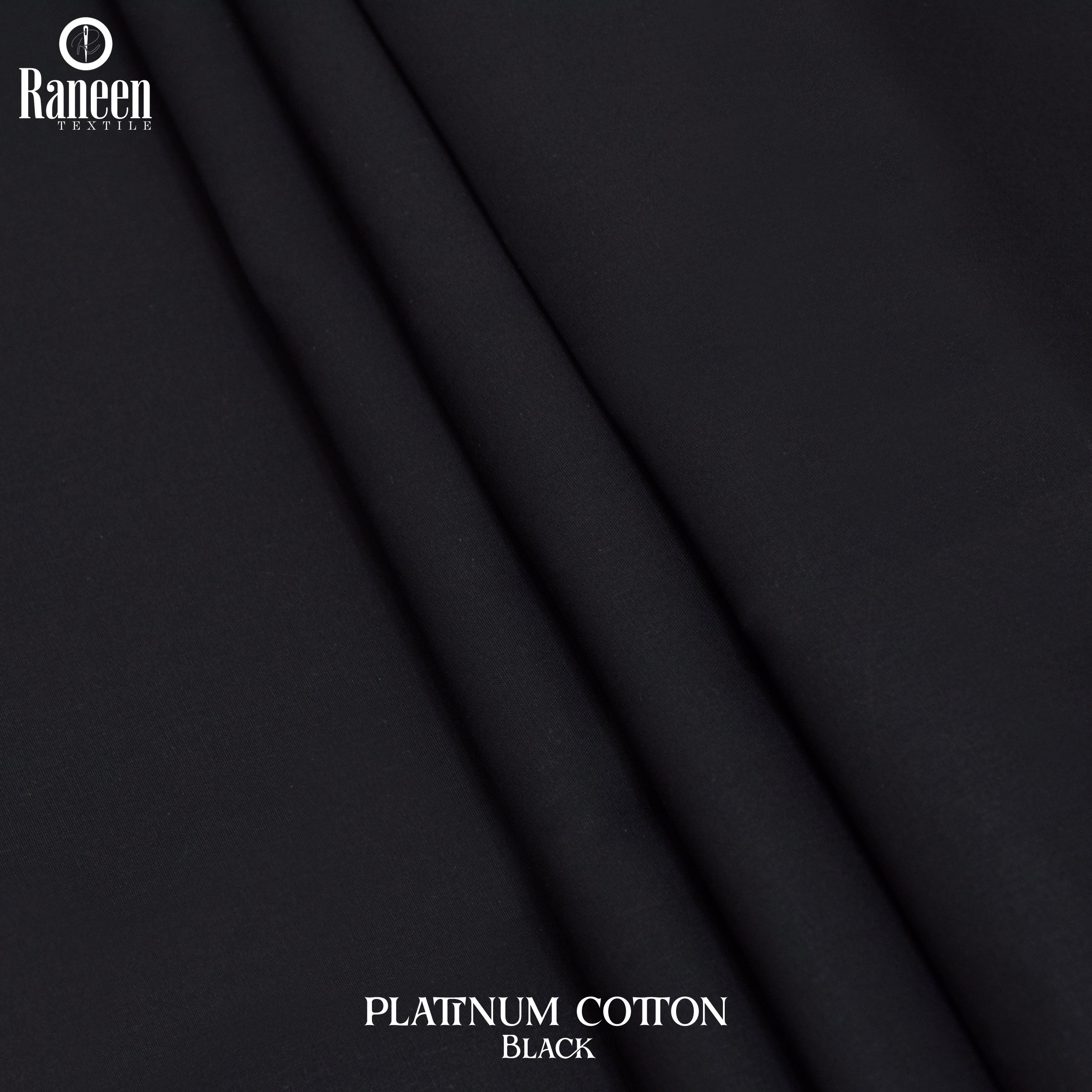 Unstitched Black Platinum Cotton Suit
