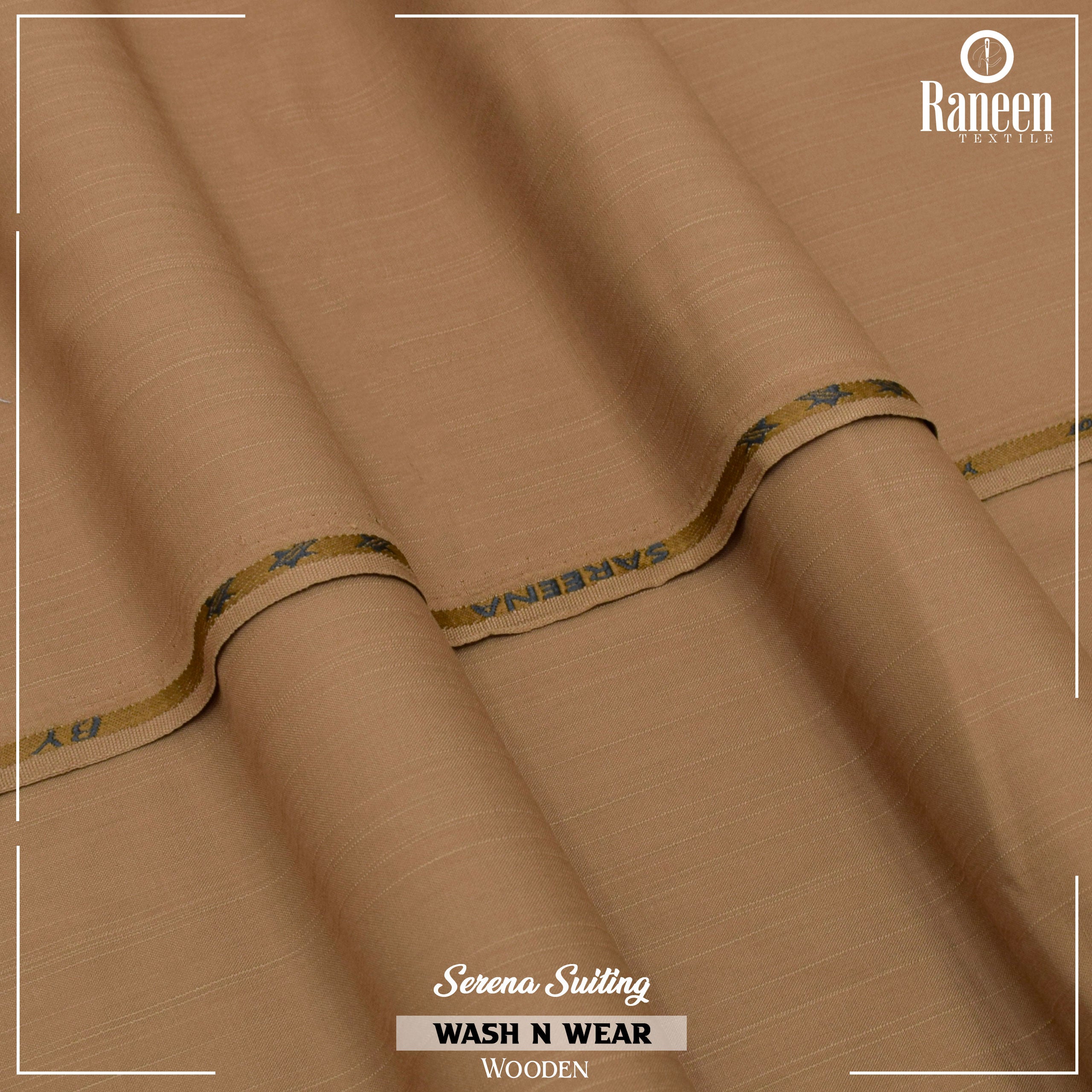 Wooden Serene Suiting Wash N Wear Fabric