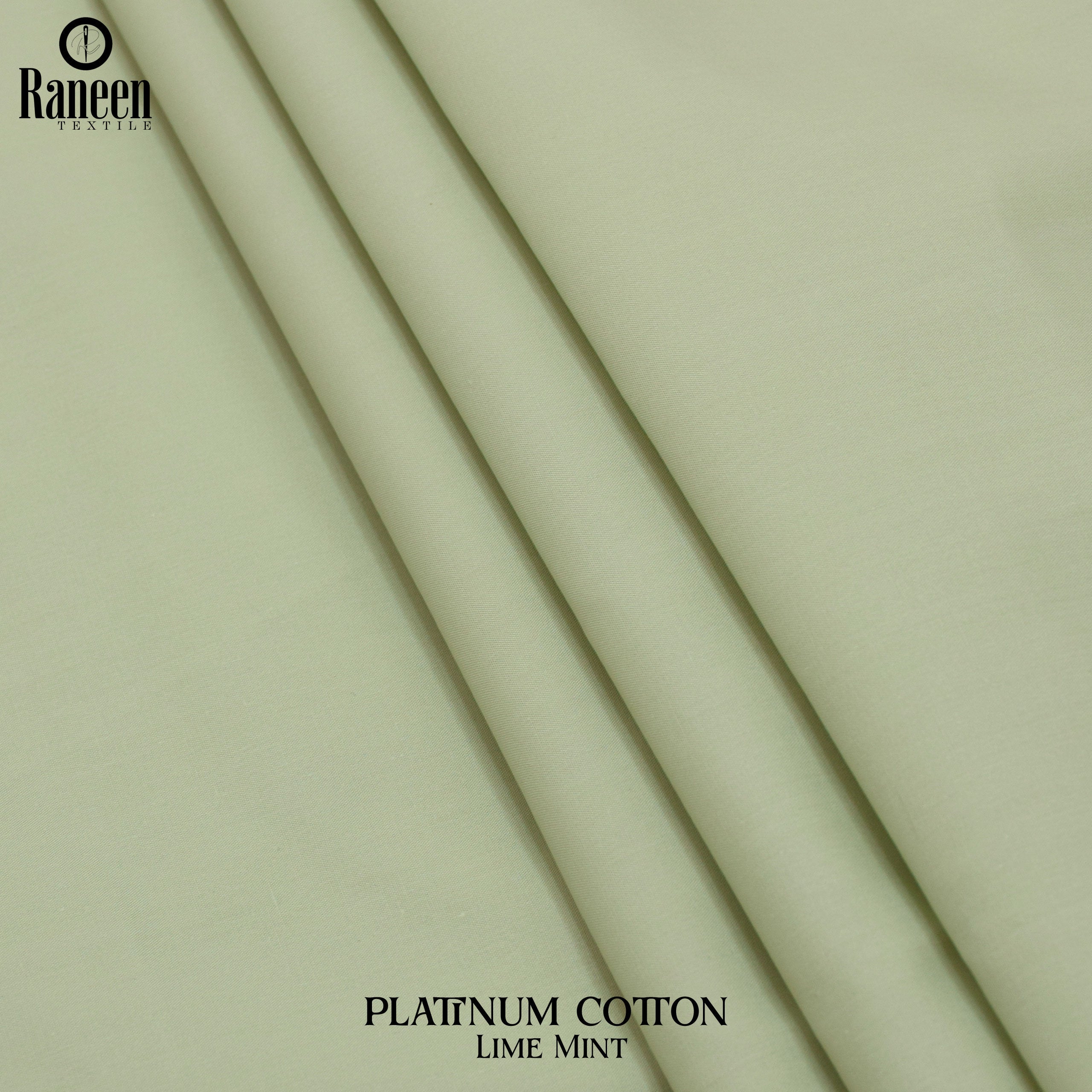 Unstitched Lime Mint Platinum Cotton Suit