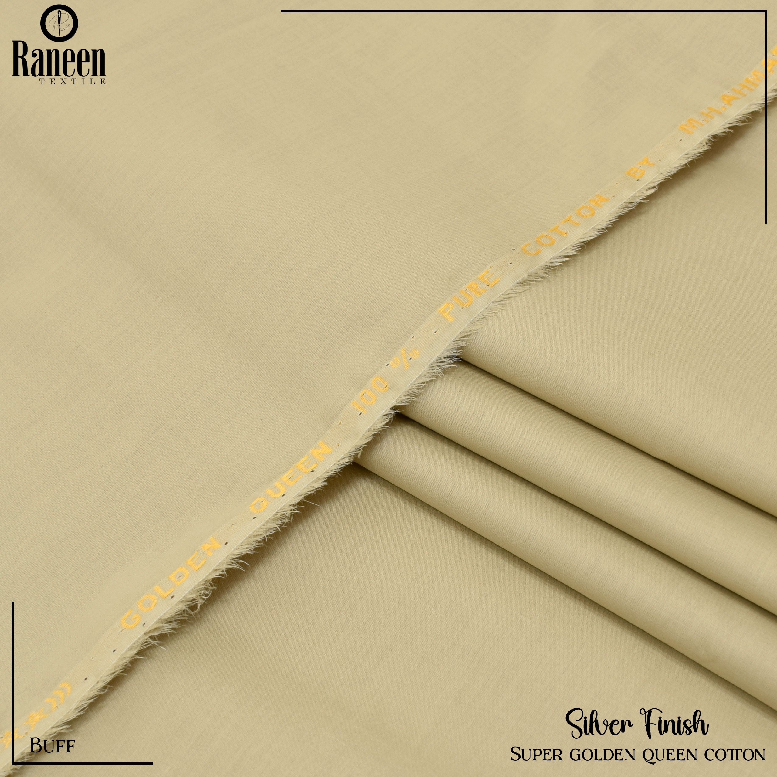 Silver Touch Super Golden Queen Cotton Fabric - Buff