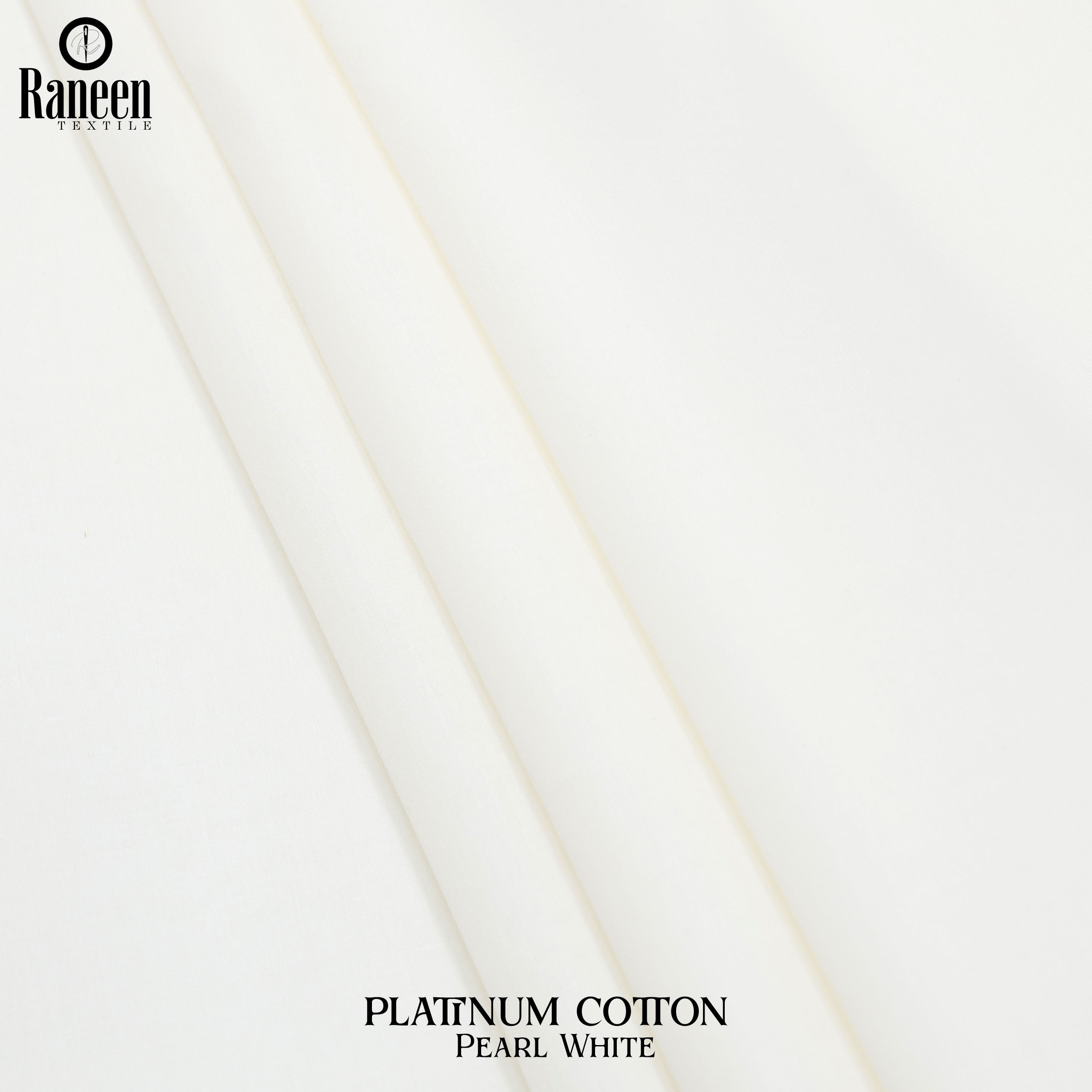 Unstitched Pearl White Platinum Cotton Suit