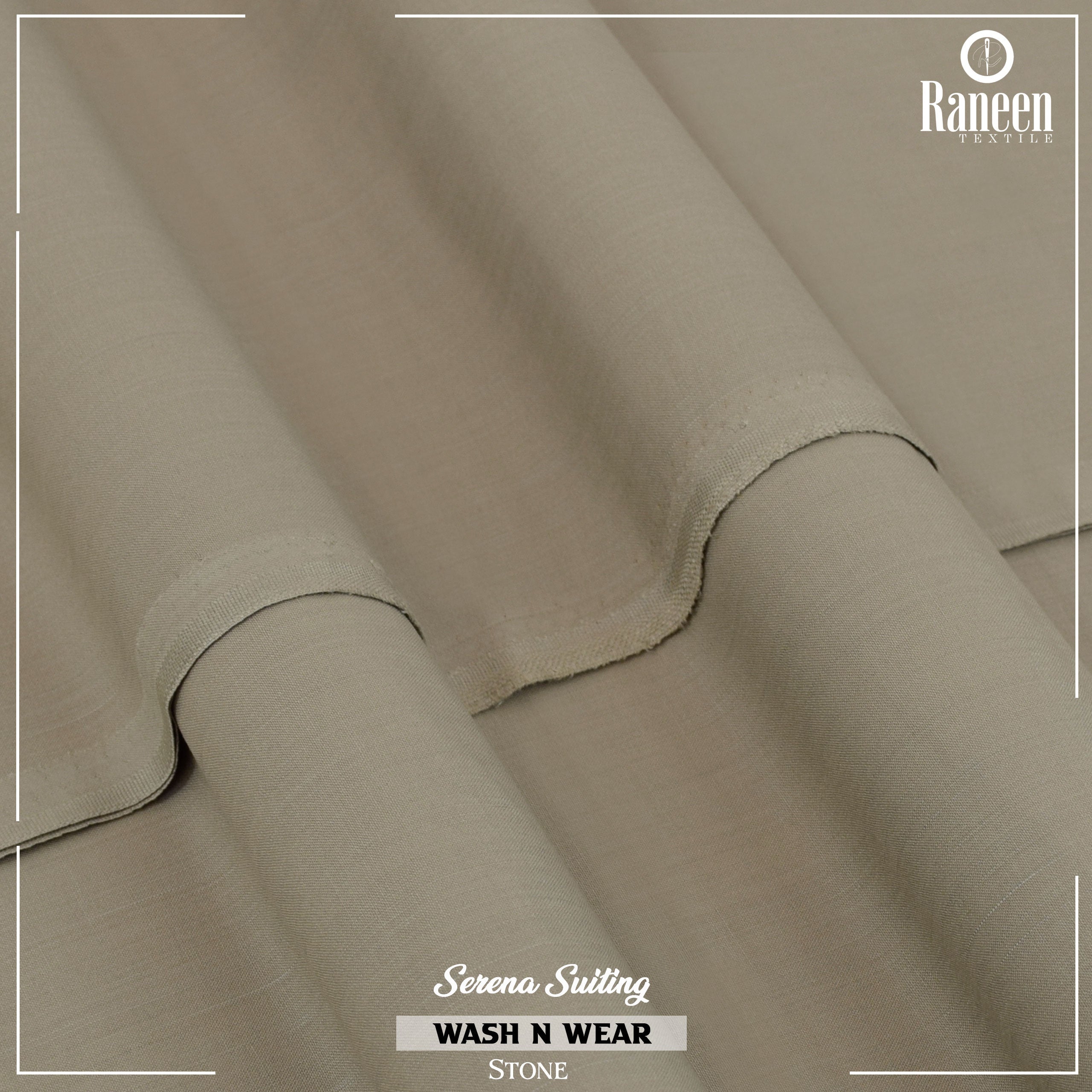 Stone Serene Suiting Wash N Wear Fabric