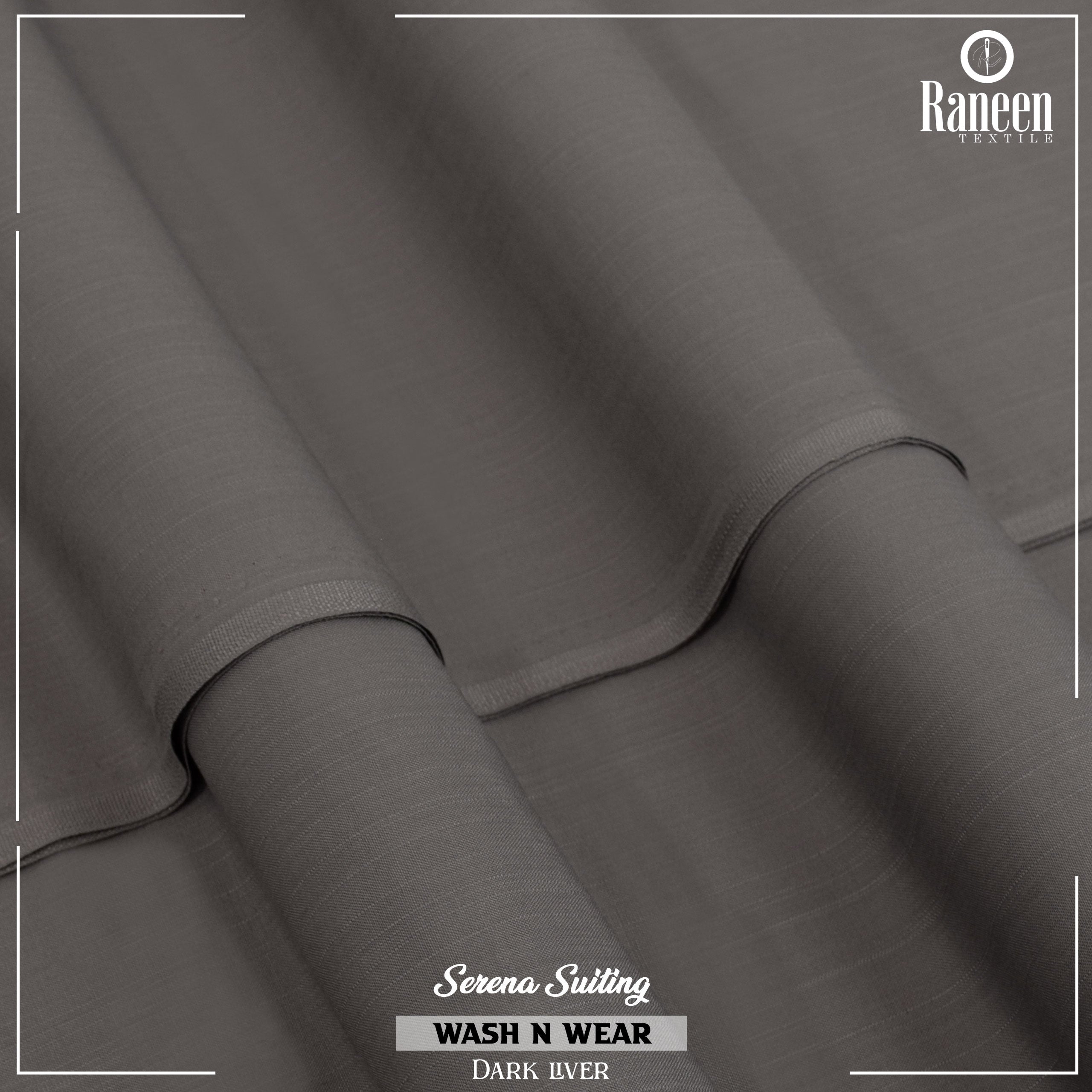 Dark Liver Serene Suiting Wash N Wear Fabric