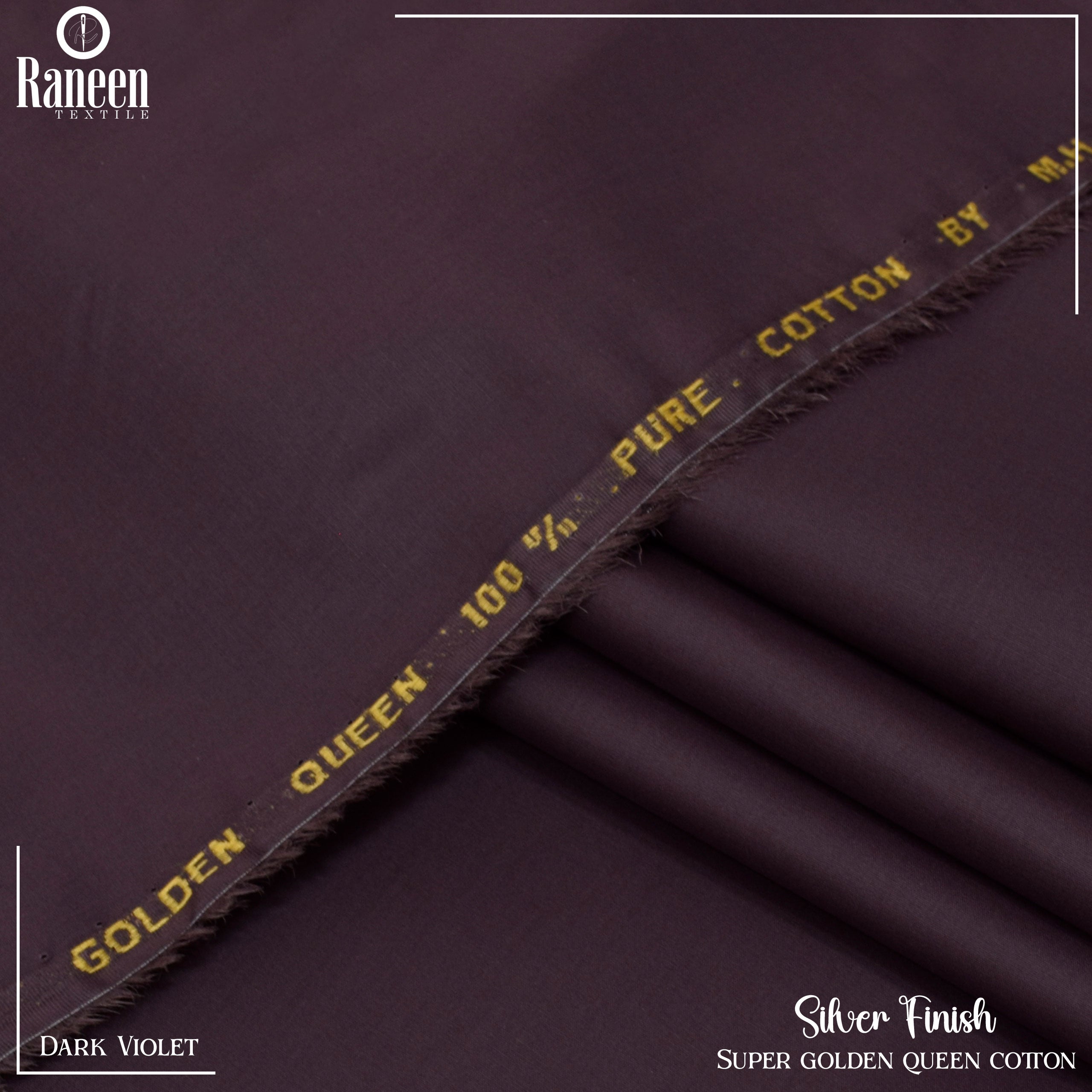 Silver Touch Super Golden Queen Cotton Fabric - Dark Violet