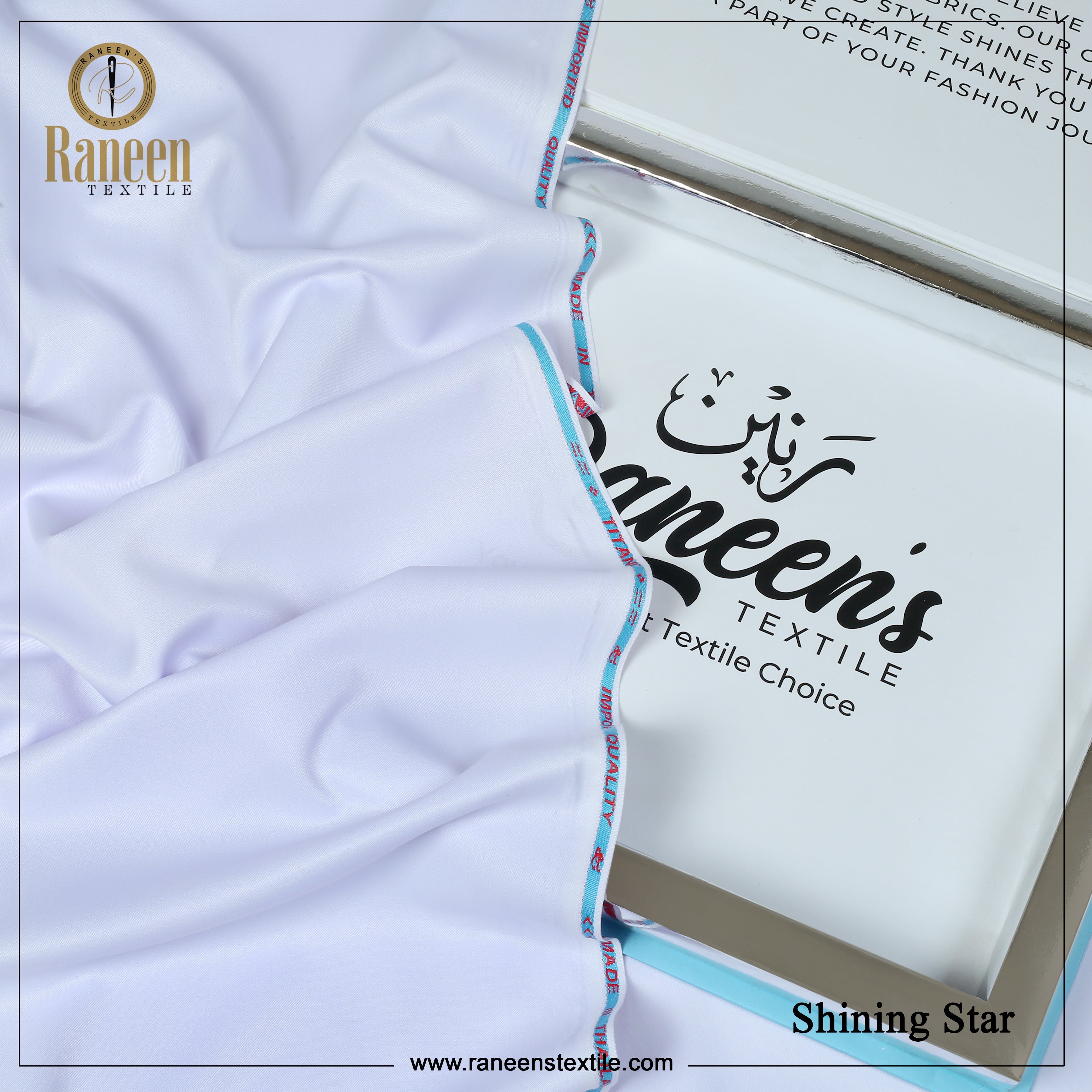 Unstitched Shining Star Blue Wash N Wear Suit