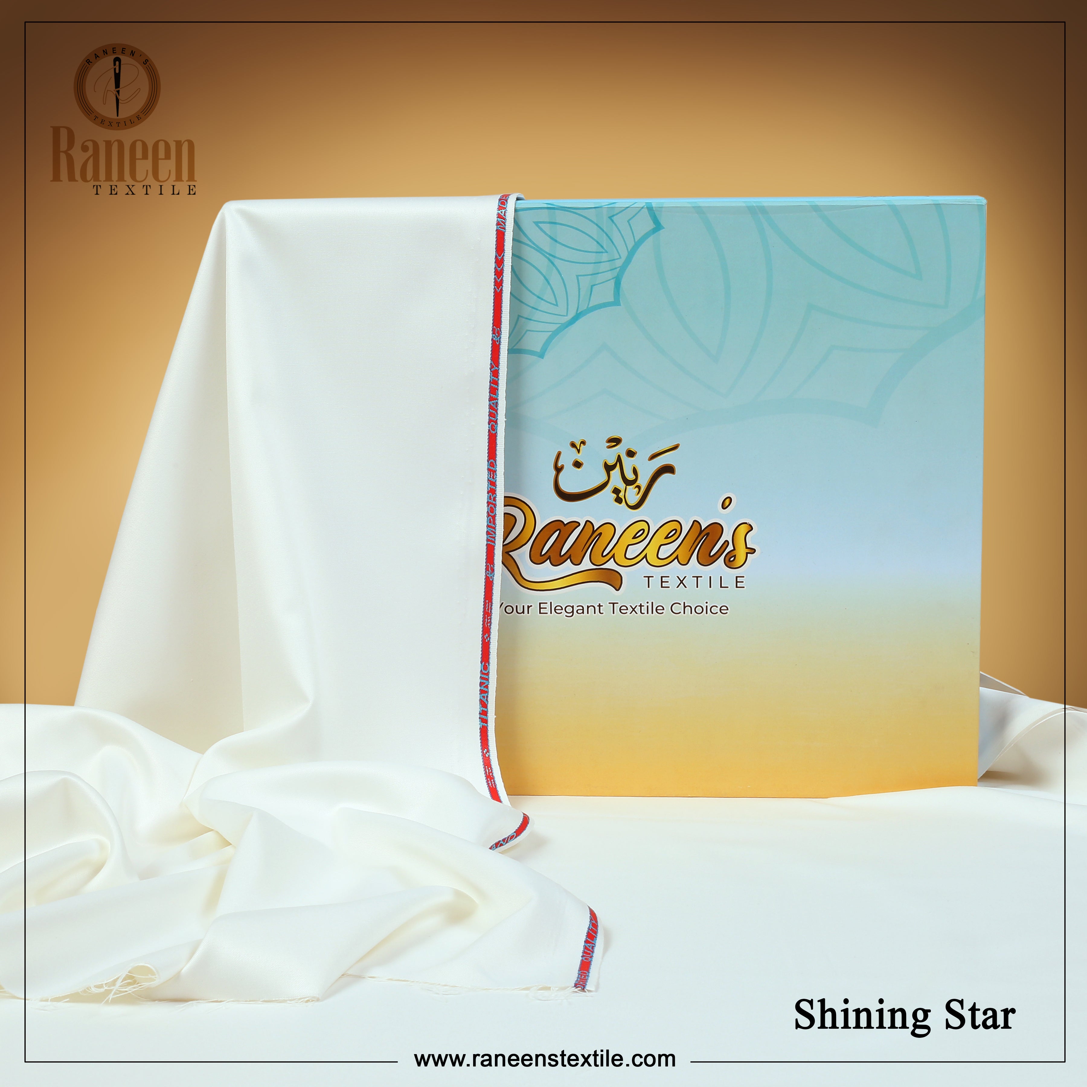 Unstitched Shining Star White Wash N Wear Fabric