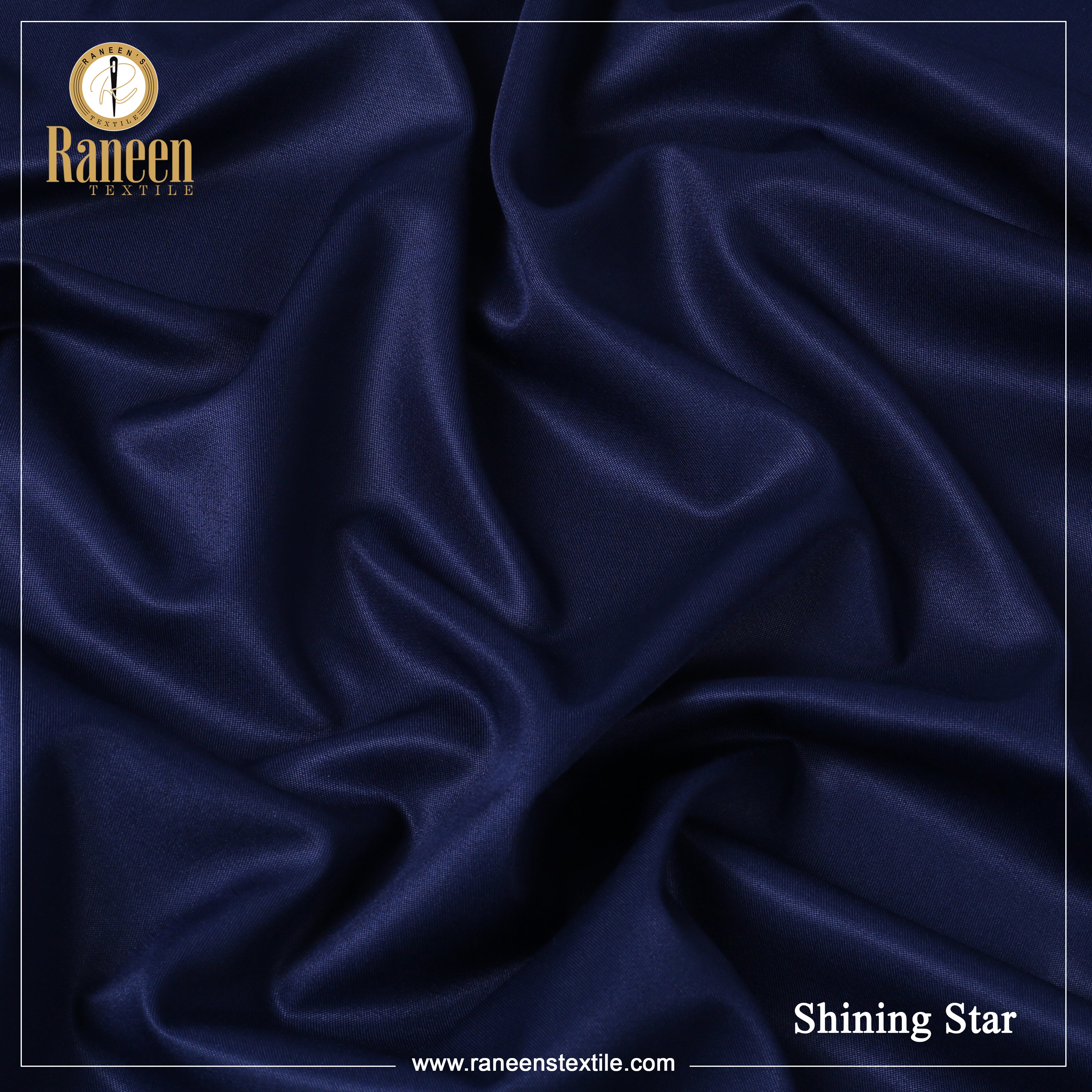 Unstitched Shining Star Navy Wash N Wear Fabric