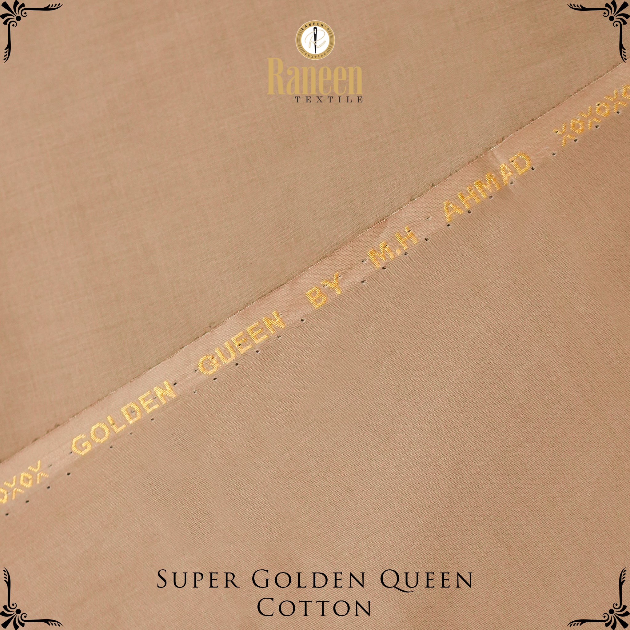 Silver Touch Super Golden Queen Cotton Fabric - Camel