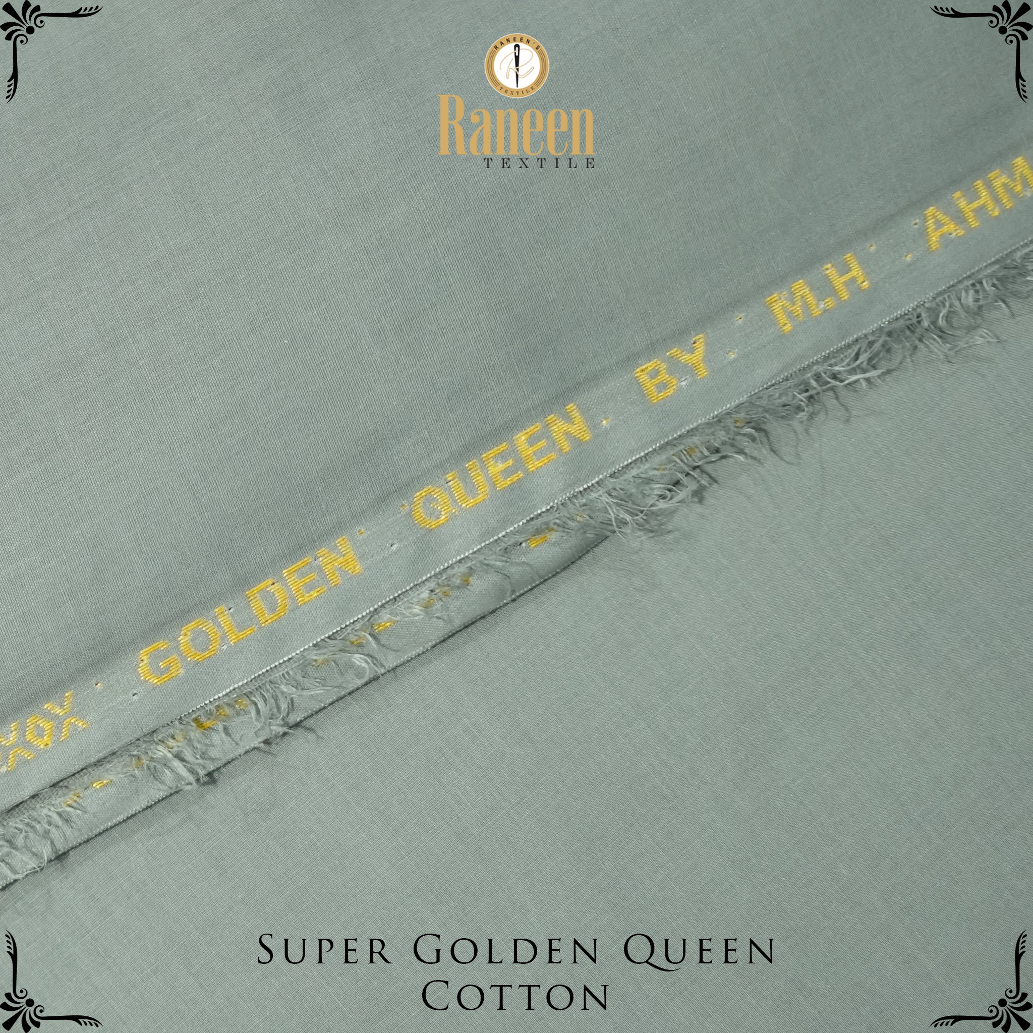 Silver Touch Super Golden Queen Cotton Fabric - Zinc Grey