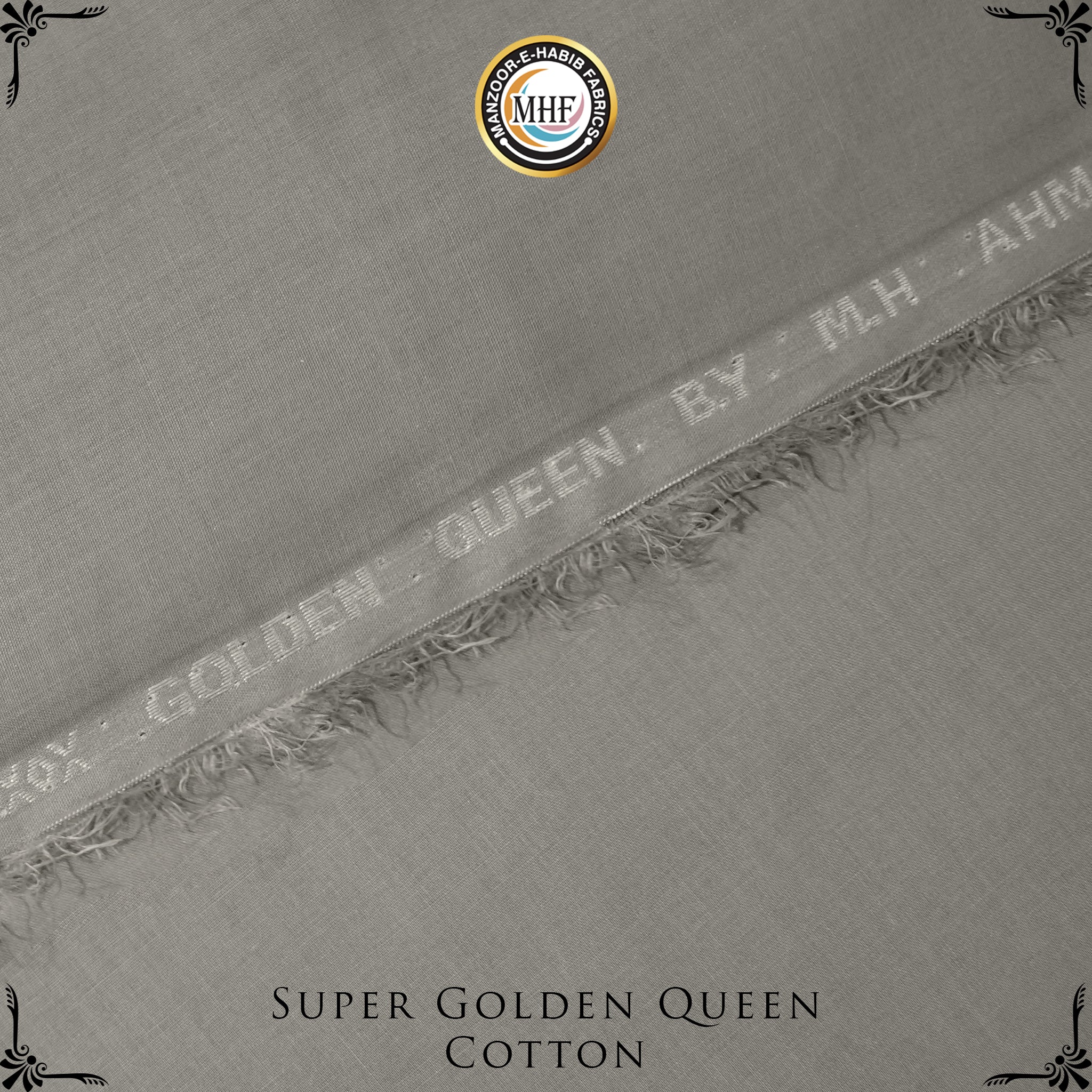 Silver Touch Super Golden Queen Cotton Fabric - Slate Grey