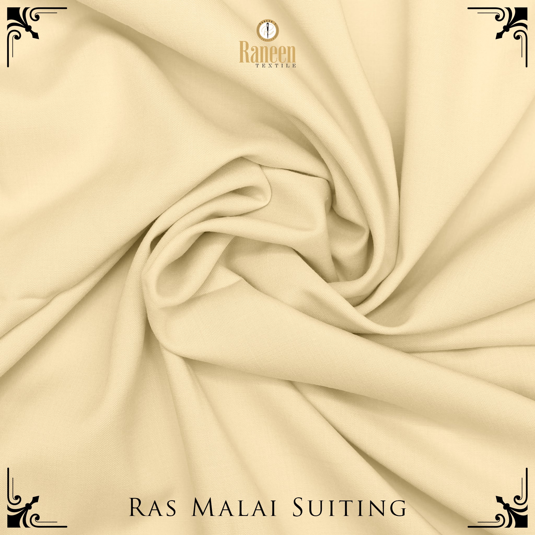 Unstitched Cream Wash N Wear Rasmalai Gold Suit