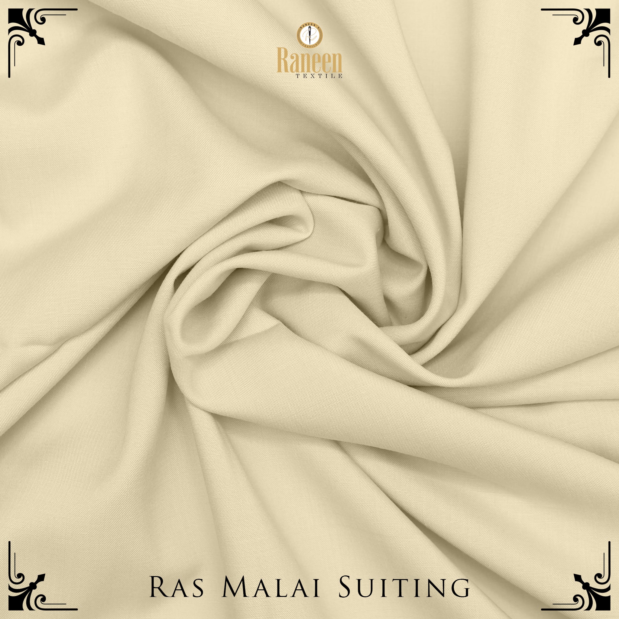 Unstitched Ivory Wash N Wear Rasmalai Gold Suit