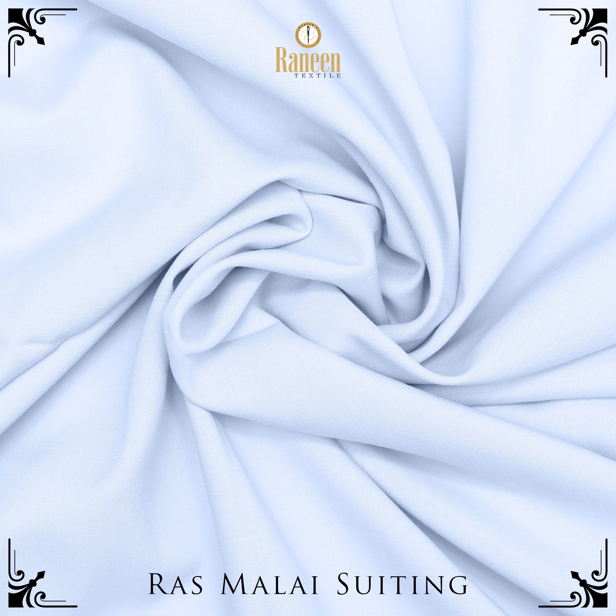 Unstitched Sky White Wash N Wear Rasmalai Gold Suit