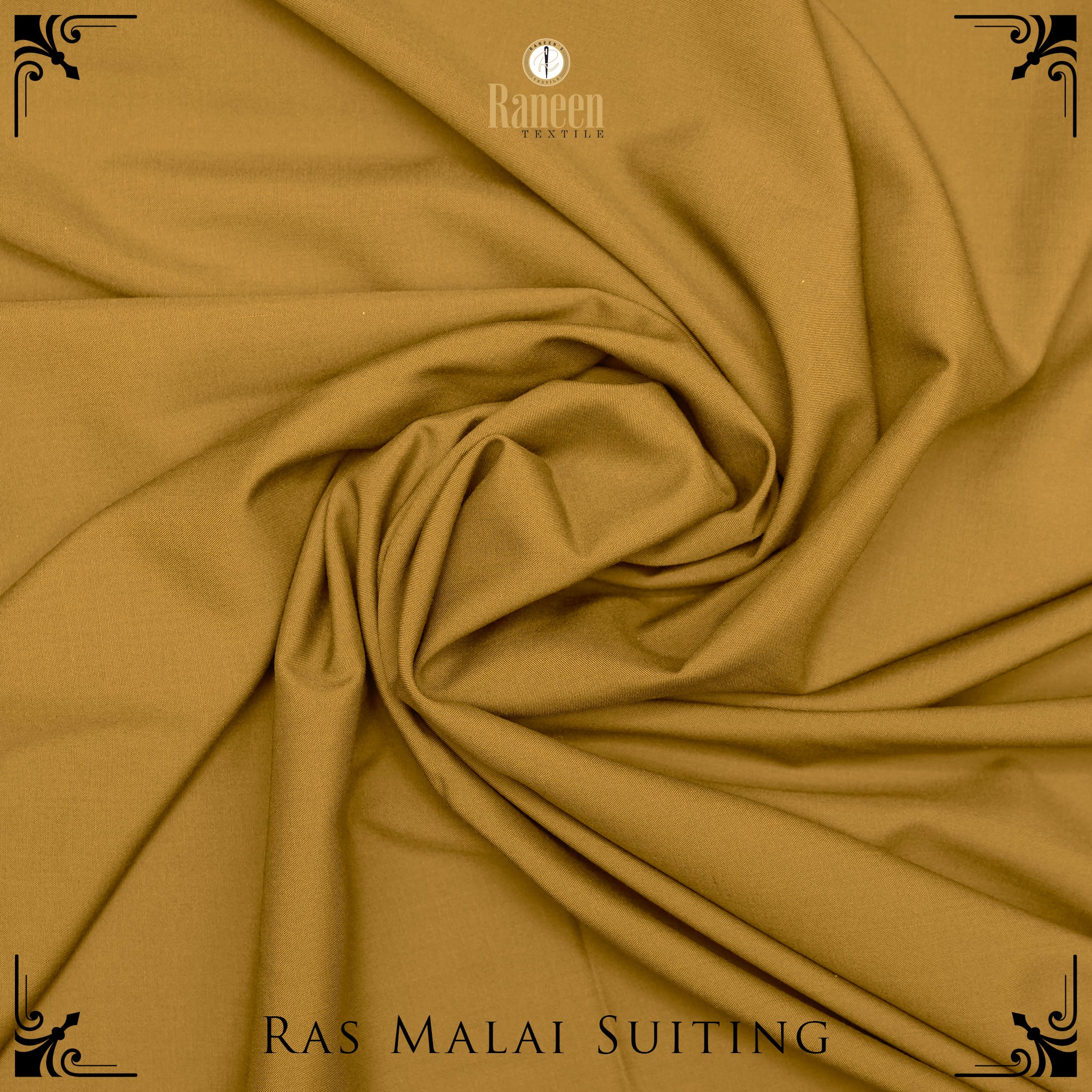 Unstitched Mustard Wash N Wear Rasmalai Gold Suit
