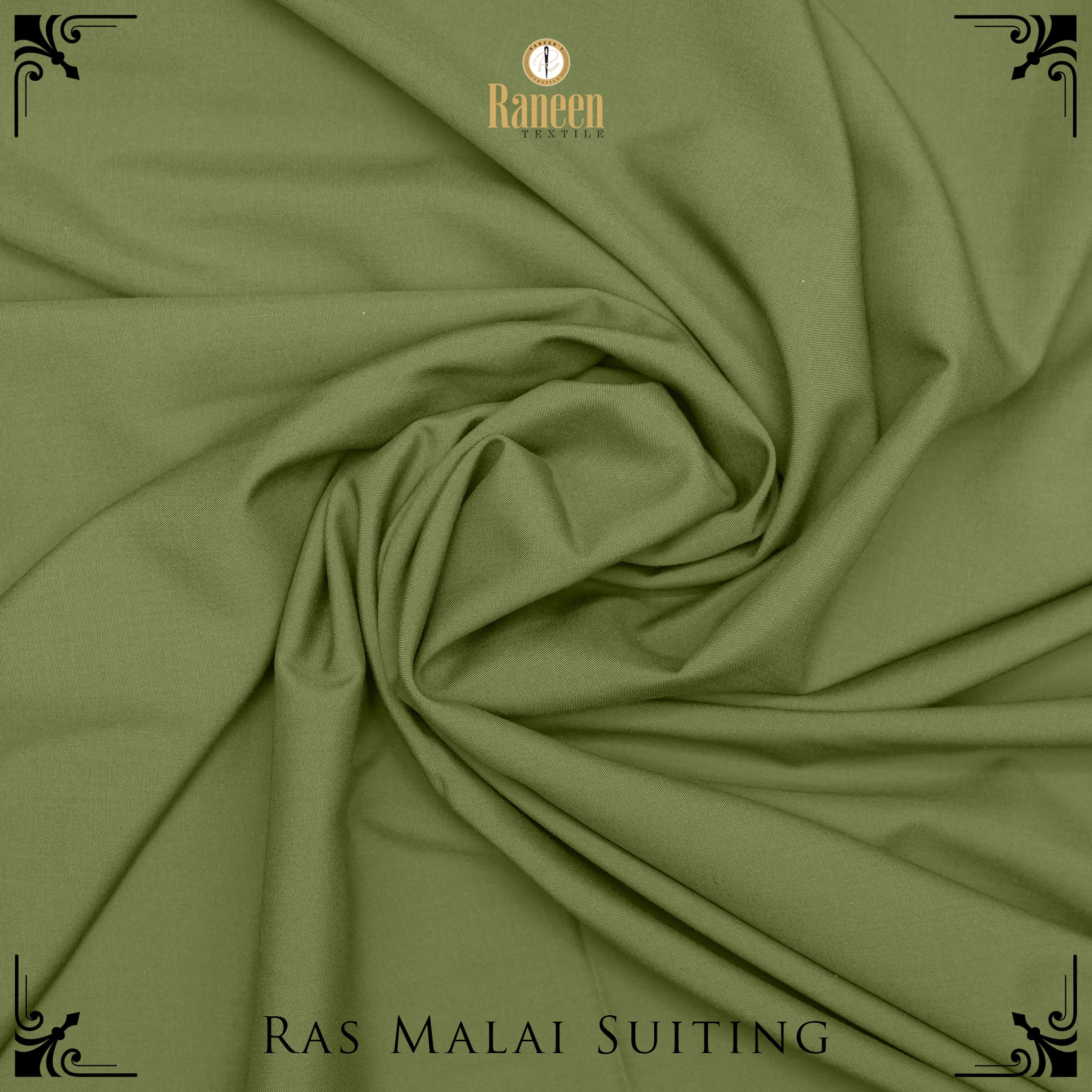 Unstitched Sage Green Wash N Wear Rasmalai Gold Suit