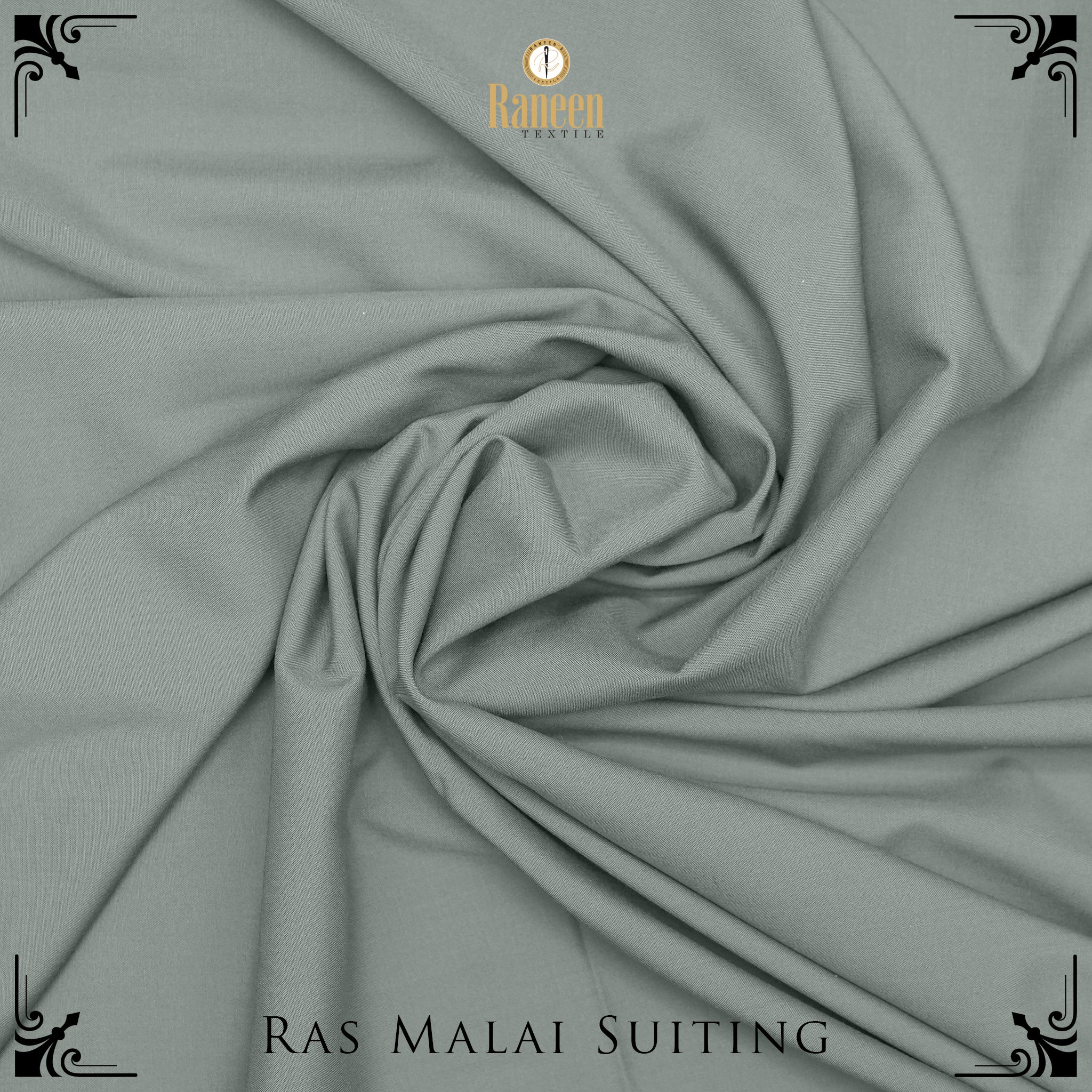 Unstitched Slate Grey Wash N Wear Rasmalai Gold Suit
